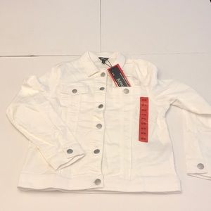 Girls buffalo David bottom white denim jean jacket